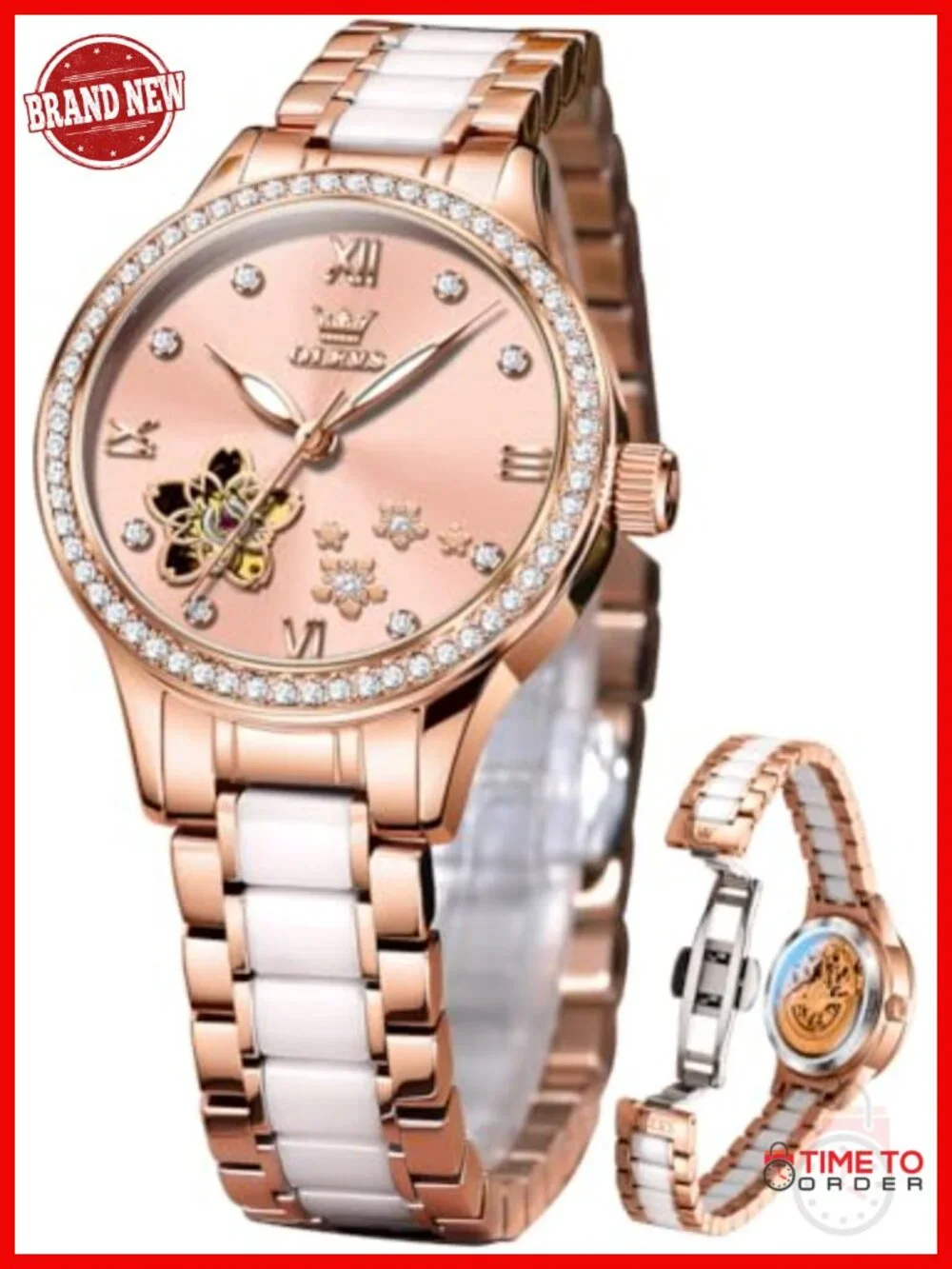 Automatic Self Winding Dress Watch Ceramic Strap